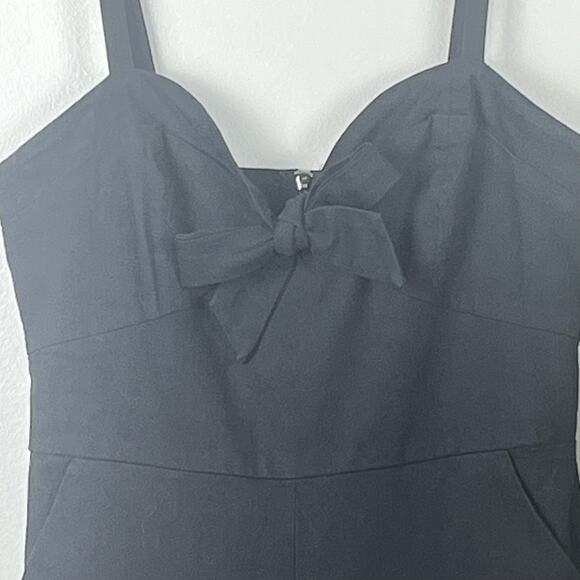 Molly Green Black Strapped Sweetheart Neckline Cotton Jumpsuit Size Small - Picture 4 of 7